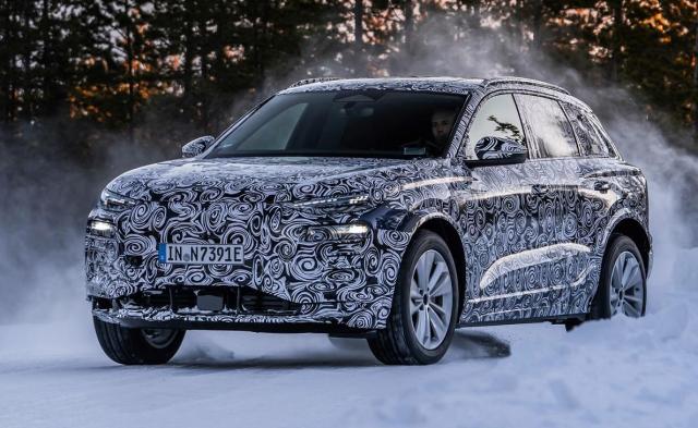 Nowe Audi Q6 e-tron (2023) jeszcze w kamuflażu